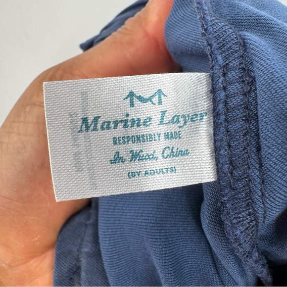Marine layer womens Navy Blue High-Waisted Pants size M - Picture 5 of 8